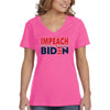 XtraFly Apparel Women's Impeach Biden Trump 2024 Patriot Joe Kamala Harris President Election 2nd Amendment American Politics V-neck T-shirt