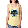 XtraFly Apparel Women's Night Wolf Pack Nature Zoo Cosmic Fox Animal Forest Coyote Sunglasses Galaxy Beach Summer Vacation Party Racerback