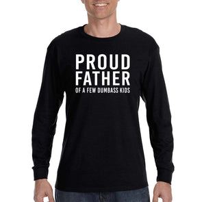XtraFly Apparel Men&#39;s Proud Father Of Few Kids Father&#39;s Day Dad Daddy Poppa Papa Fatherhood Grandpa Grandfather Dada Long Sleeve T-Shirt