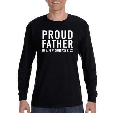 XtraFly Apparel Men&#39;s Proud Father Of Few Kids Father&#39;s Day Dad Daddy Poppa Papa Fatherhood Grandpa Grandfather Dada Long Sleeve T-Shirt