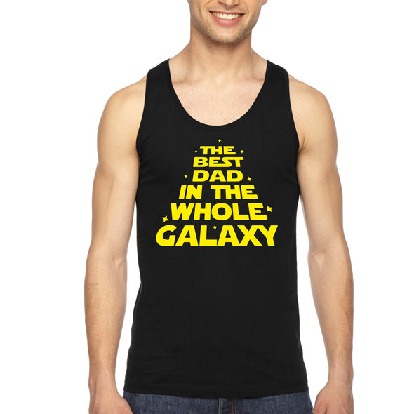 XtraFly Apparel Men&#39;s Best Dad In Whole Galaxy Father&#39;s Day Proud Papa Daddy Poppa Fatherhood Grandpa Grandad Dada Tanktop