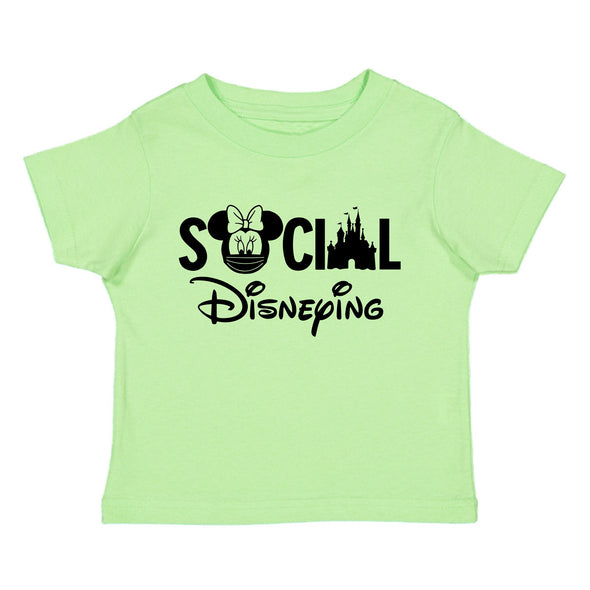 XtraFly Apparel Toddler Social Disneying Bow Matching Family Vacation Magical Castle Boy Kingdom Girl Magic Kids Child Soft Crewneck T-Shirt