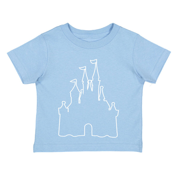 XtraFly Apparel Youth Toddler Castle Outline Matching Family Vacation Magical Boy Kingdom Girl Magic Soft Children Kids Crewneck T-Shirt