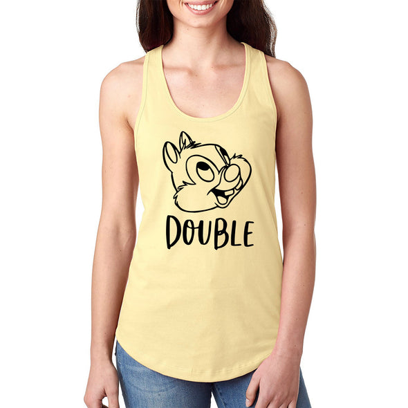 XtraFly Apparel Women's Double Chipmunk Matching Family Vacation Magical Daughter Sister Mom Kingdom Castle Son Magic Dad Grandma Racerback