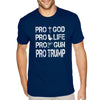 XtraFly Apparel Men's Tee Pros Trump 2024 God Life Gun Religious 2nd Amendment American Flag Pride Patriot Republican MAGA Crewneck T-shirt