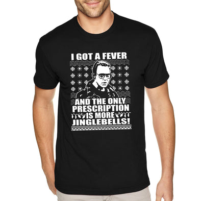 XtraFly Apparel Men's Tee Got Fever Only Perscription More Jingle Bells Ugly Christmas Sweater Cowbell Funny Walken Ferrell Crewneck T-shirt