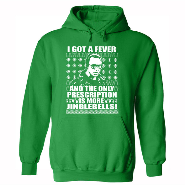 XtraFly Apparel Men Women's Got Fever Only Perscription More Jingle Bells Ugly Christmas Sweater Cowbell Funny Walken Ferrell Xmas Hoodie