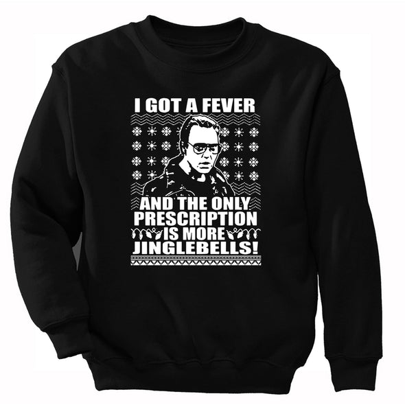 XtraFly Apparel Men Women's Got Fever Only Perscription More Jingle Bell Ugly Christmas Sweater Cowbell Funny Walken Ferrell Xmas Sweatshirt