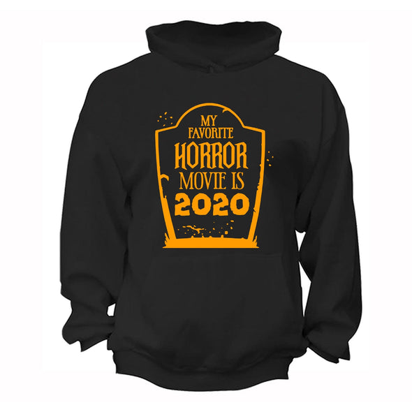 XtraFly Apparel Men Women's My Favorite Horror Movie 2020 Halloween Costume Mask Social Distance Distancing Trick Treat Pumpkin Ghost Hoodie