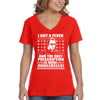 XtraFly Apparel Women's Got Fever Only Perscription More Jingle Bells Ugly Christmas Sweater Cowbell Funny Walken Ferrell Elf V-neck T-shirt