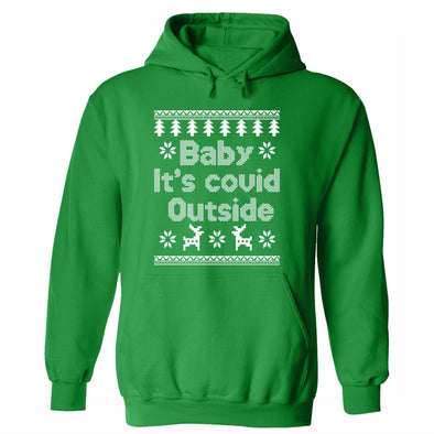 XtraFly Apparel Men Women's Baby It's Cold Outside Social Distancing Distance Quarantine Reindeer Snowflake Christmas Xmas Holiday Hoodie